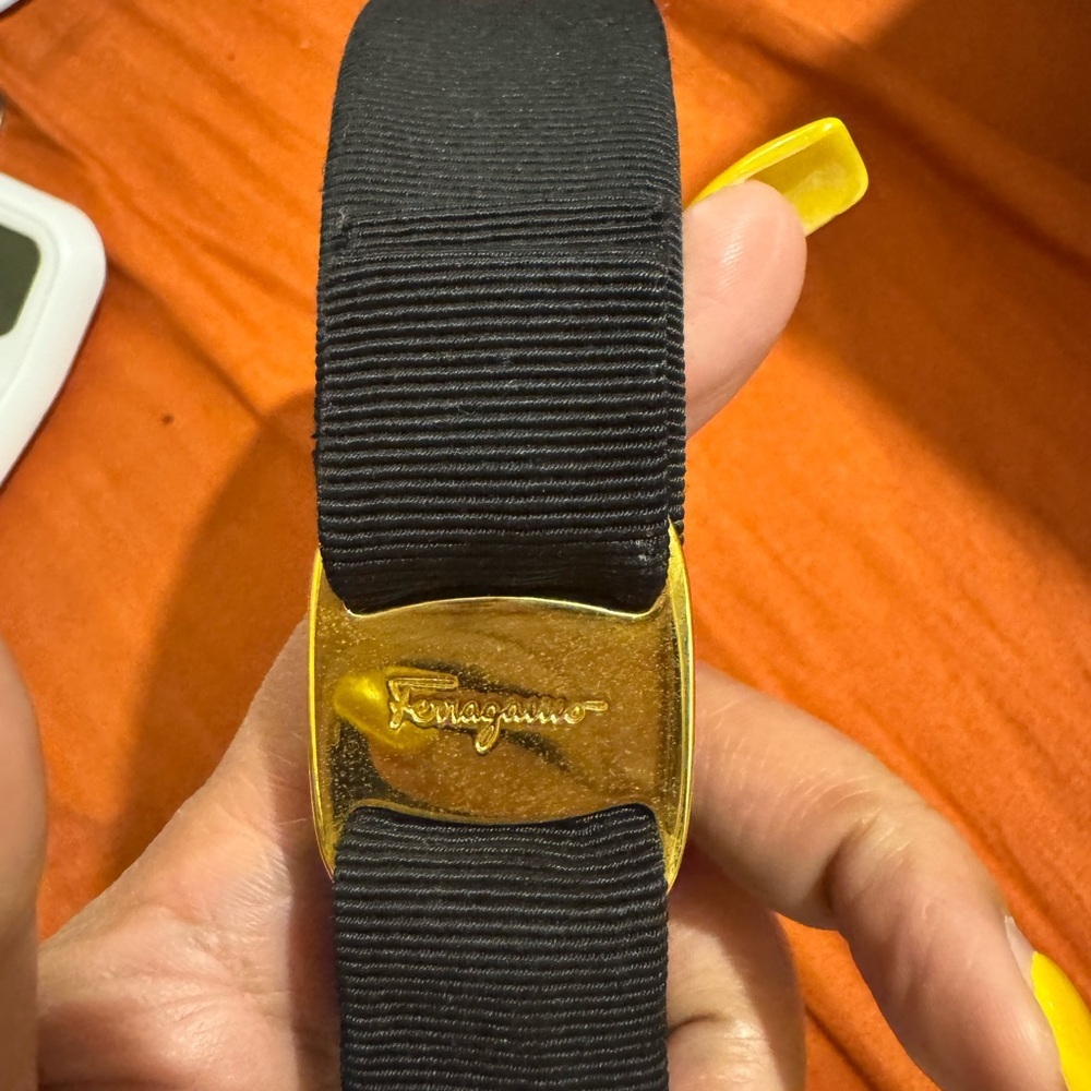 Ferragamo Black and Gold Headband